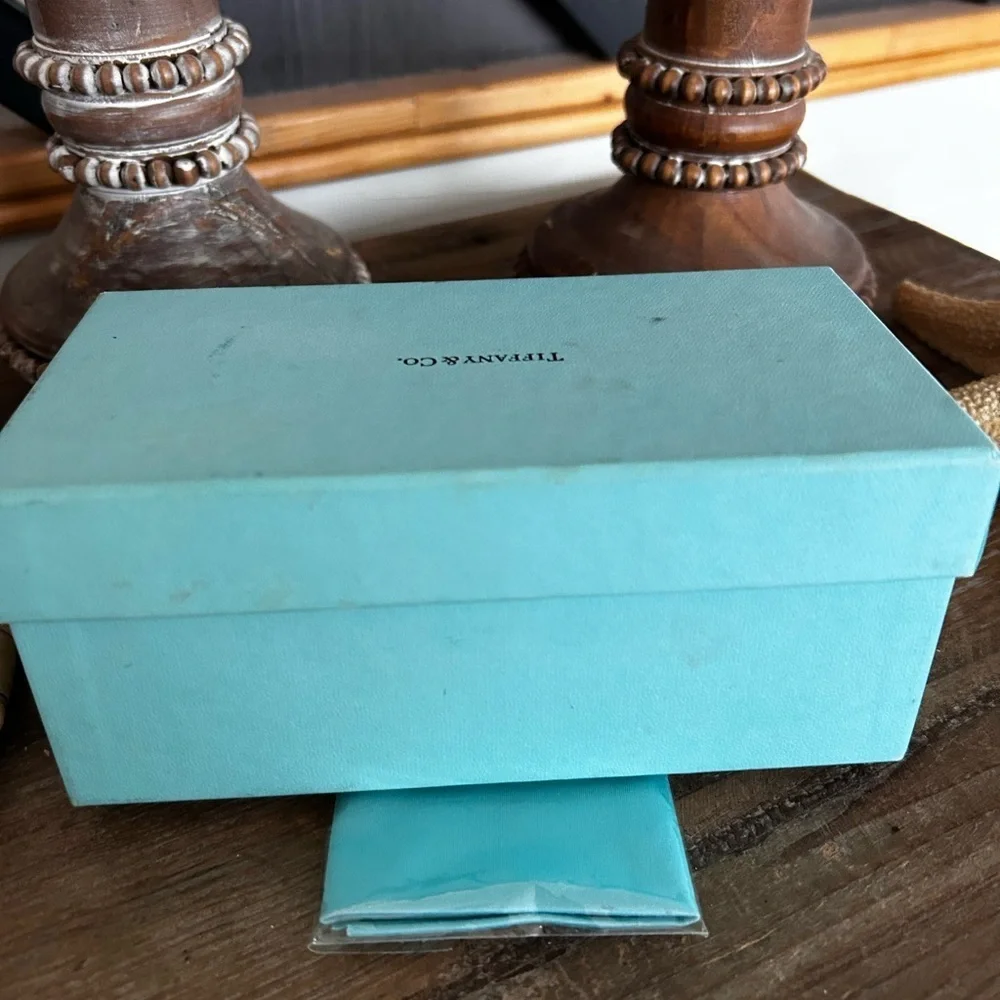 Tiffany & Co. Empty aqua sunglasses Box + New Glasses Cleaning Cloth